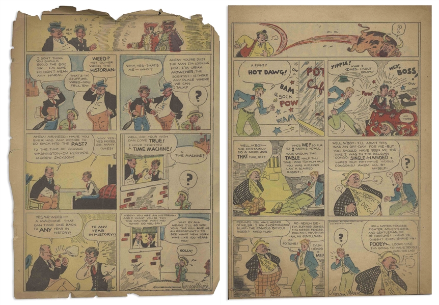 Sheldon Mayer Personally Owned Comic Items -- Including the Very First Issue of ''New Comics'' #1 From December 1935, With the First Appearance of Both Mr. Weed & Blimp -- Plus His High School Comic